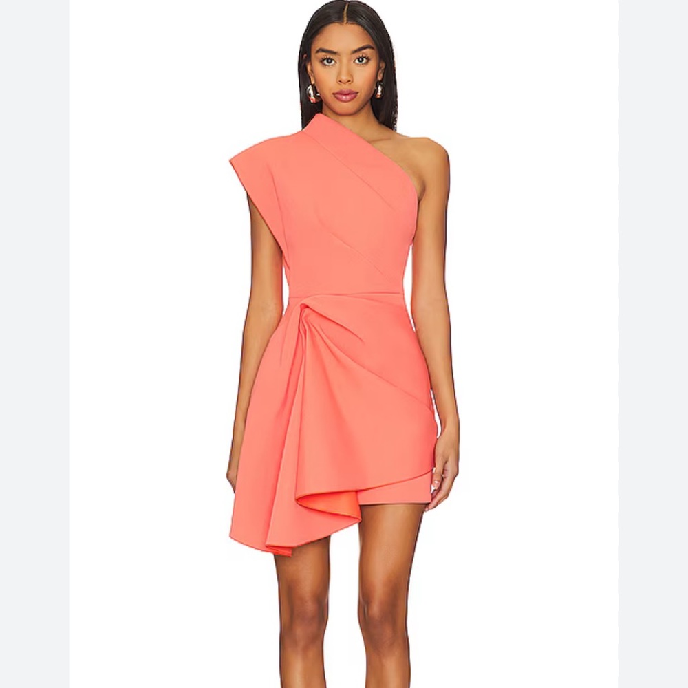 Acler Asymmetrical Coral Dress